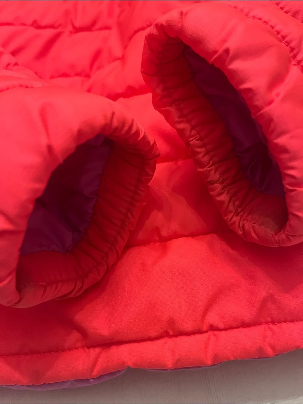 The North Face Girls' Hooded Quilted Jacket - Bright Coral
